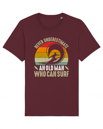 Never Underestimate An Old Man Who Can Surf Burgundy