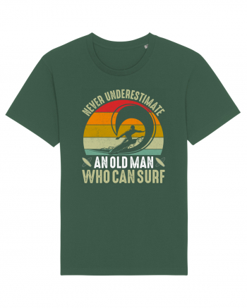 Never Underestimate An Old Man Who Can Surf Bottle Green