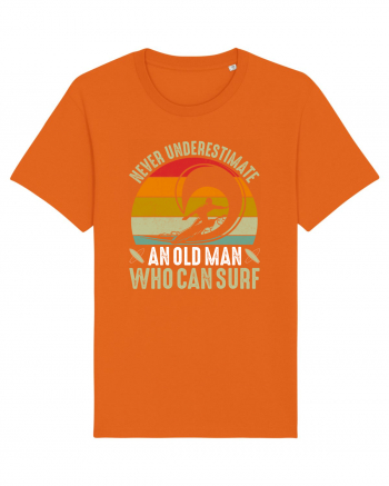 Never Underestimate An Old Man Who Can Surf Bright Orange