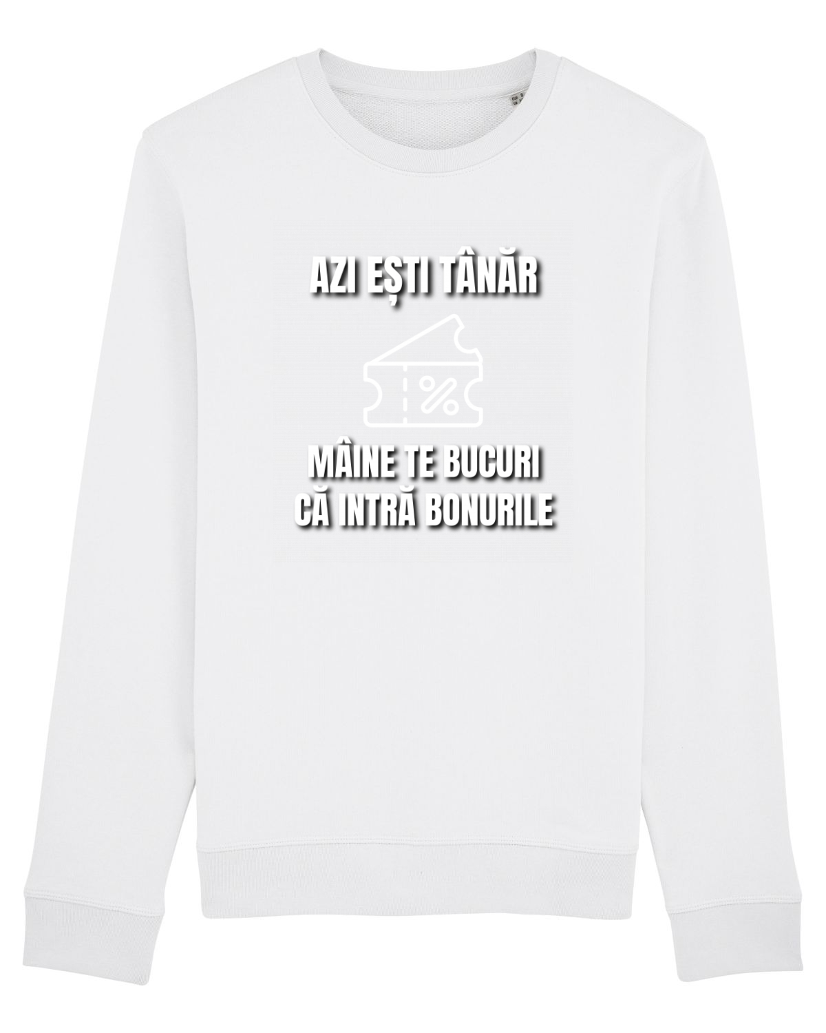 Bluză mânecă lungă Unisex Rise White