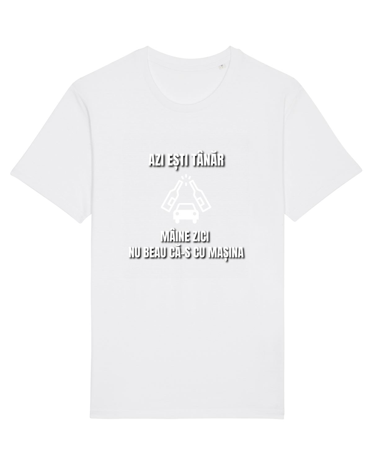 Tricou mânecă scurtă Unisex Rocker White