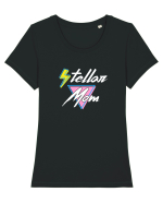 Stellar Mom Tricou mânecă scurtă guler larg fitted Damă Expresser