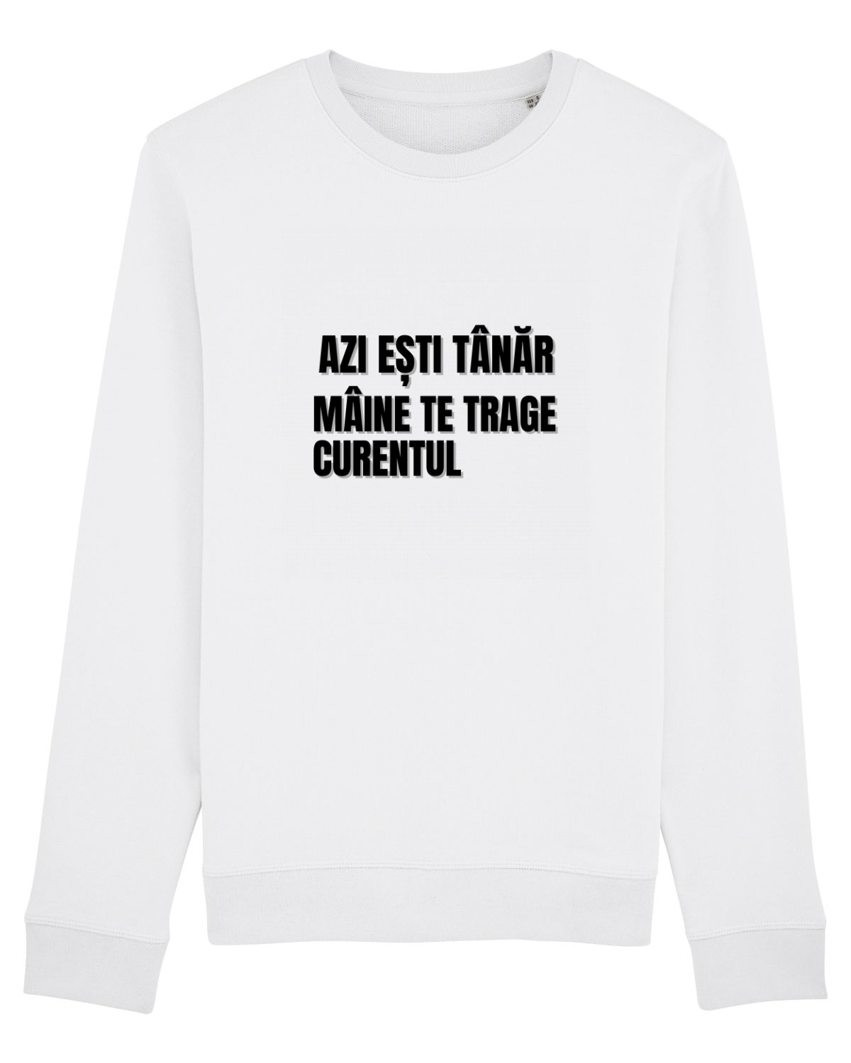Bluză mânecă lungă Unisex Rise White