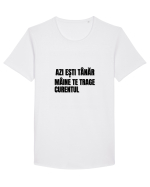 Azi esti tanar maine  te trage curentul Tricou mânecă scurtă guler larg Bărbat Skater