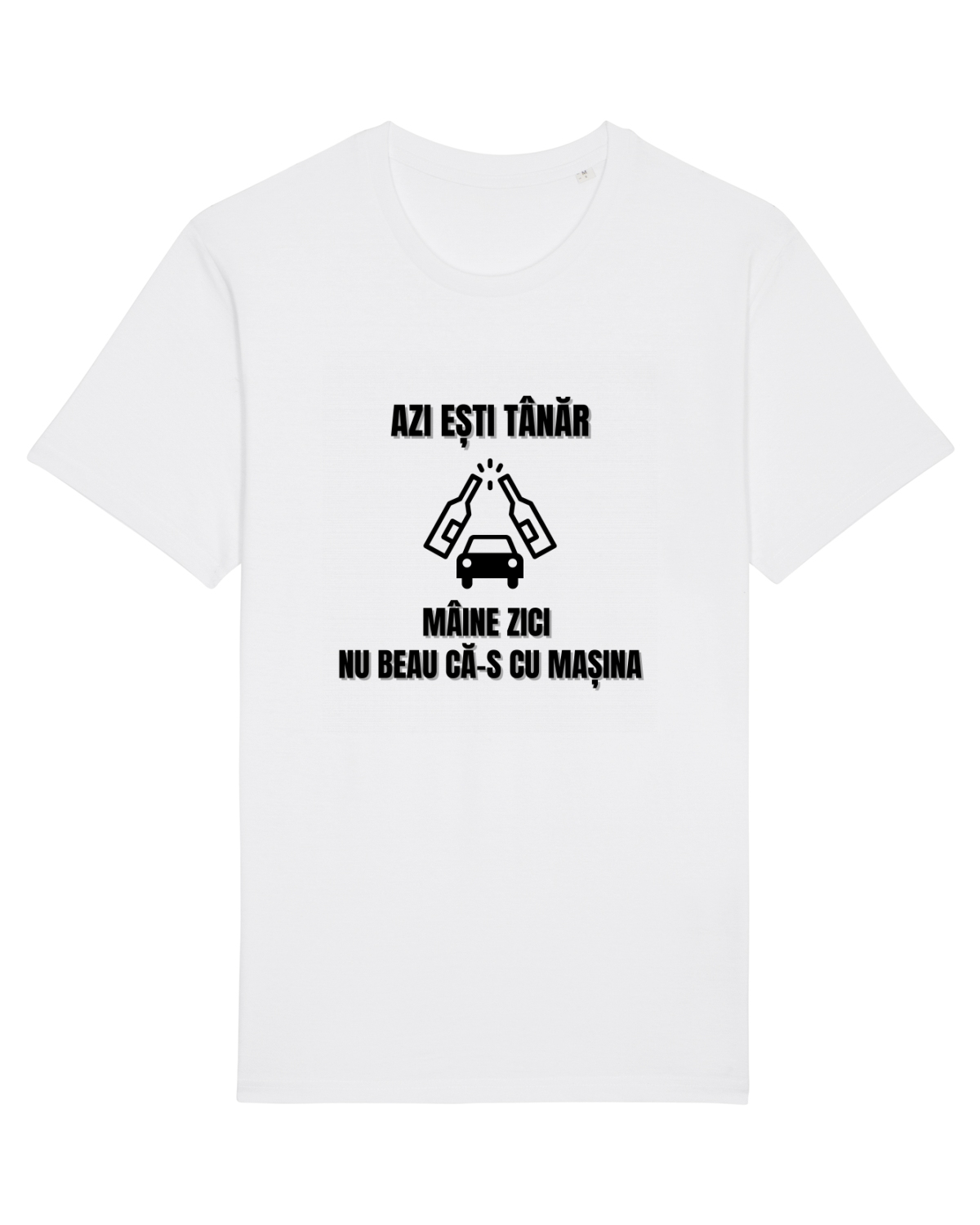 Tricou mânecă scurtă Unisex Rocker White