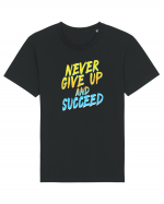 Never give up Tricou mânecă scurtă Unisex Rocker