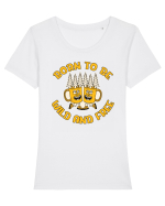 pentru camping - Born to be wild and free Tricou mânecă scurtă guler larg fitted Damă Expresser