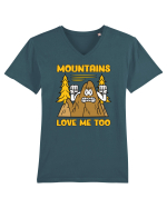 pentru camping - Mountains love me too Tricou mânecă scurtă guler V Bărbat Presenter