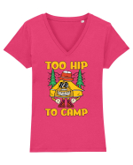 pentru camping - Too hip to camp Tricou mânecă scurtă guler V Damă Evoker