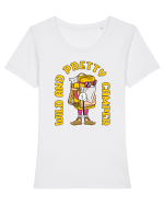 pentru camping - Wild and pretty camper Tricou mânecă scurtă guler larg fitted Damă Expresser