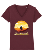 pentru montaniarzi - Born to wander Tricou mânecă scurtă guler V Damă Evoker