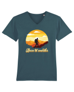 pentru montaniarzi - Born to wander Tricou mânecă scurtă guler V Bărbat Presenter