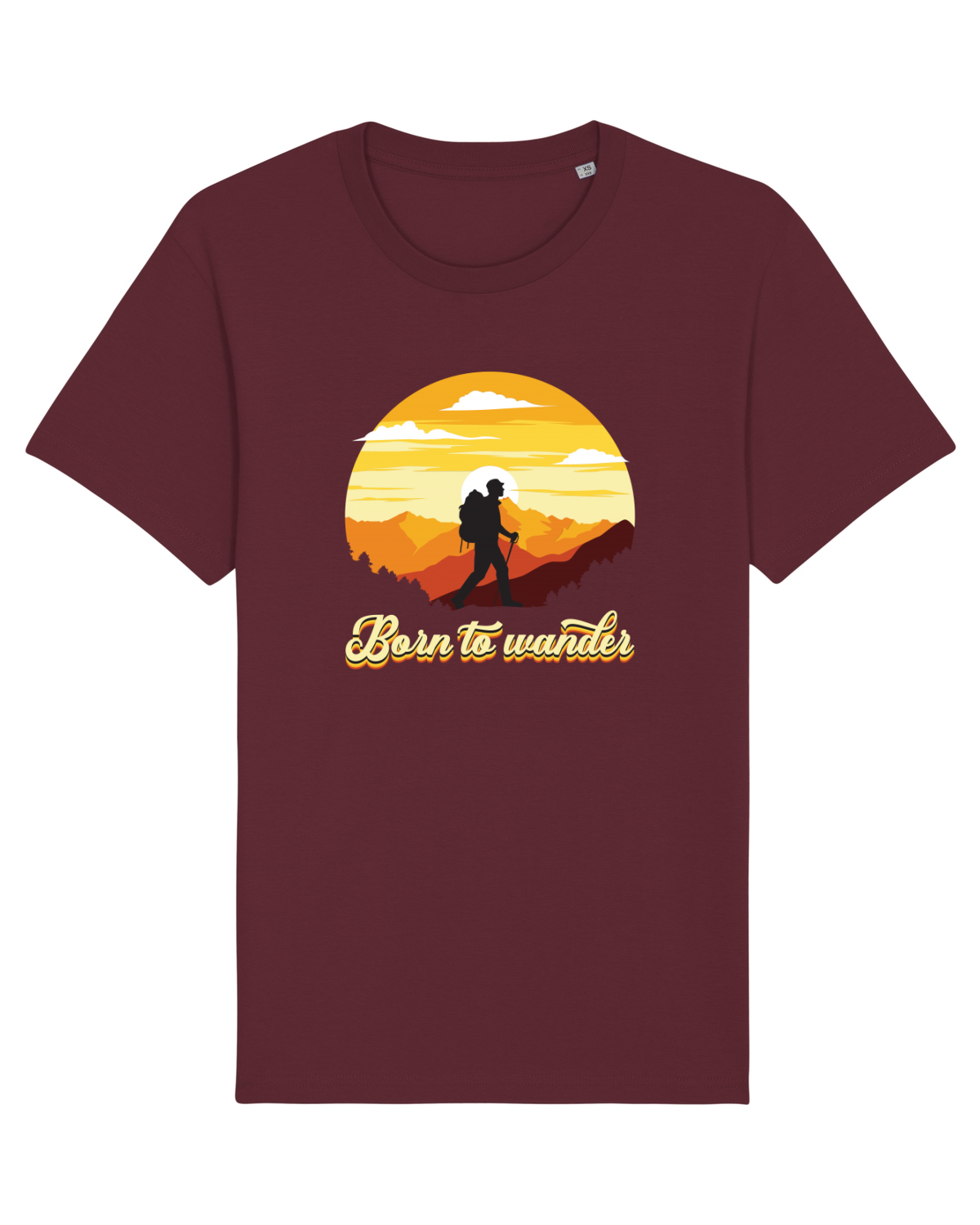 Tricou mânecă scurtă Unisex Rocker Burgundy