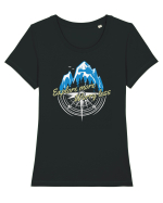 pentru montaniarzi - Explore more worry less Tricou mânecă scurtă guler larg fitted Damă Expresser