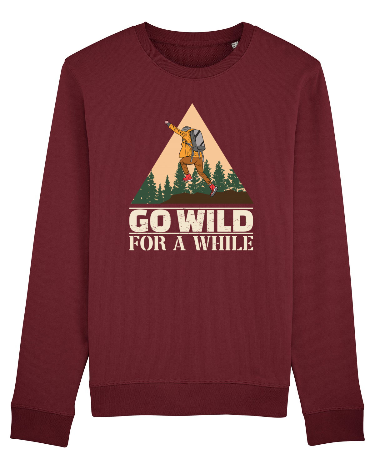 Bluză mânecă lungă Unisex Rise Burgundy