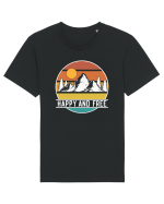 pentru montaniarzi - Happy and free Tricou mânecă scurtă Unisex Rocker