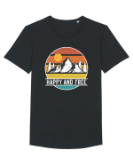 pentru montaniarzi - Happy and free Tricou mânecă scurtă guler larg Bărbat Skater