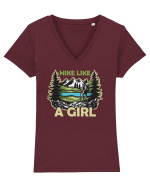 pentru montaniarde - Hike like a girl Tricou mânecă scurtă guler V Damă Evoker