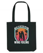 Life is better with wing foiling Sacoșă textilă