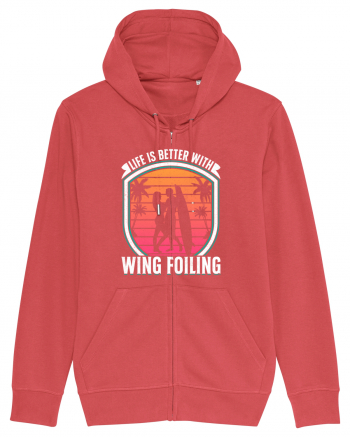 Life is better with wing foiling Carmine Red