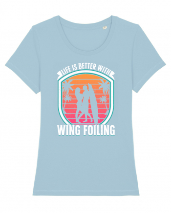 Life is better with wing foiling Sky Blue