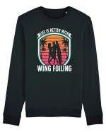 Life is better with wing foiling Bluză mânecă lungă Unisex Rise