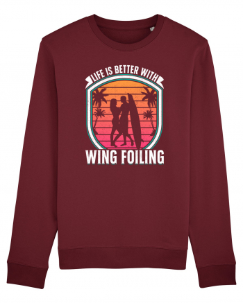 Life is better with wing foiling Burgundy