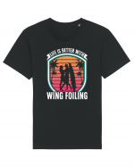 Life is better with wing foiling Tricou mânecă scurtă Unisex Rocker