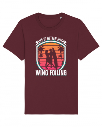 Life is better with wing foiling Burgundy