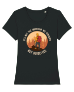 pentru montaniarzi - It's not the mountain we conquer Tricou mânecă scurtă guler larg fitted Damă Expresser