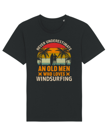 Never Underestimate an OLD MAN Who Loves Windsurfing Black