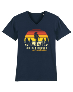 pentru montaniarzi - Life is a journey not a destination Tricou mânecă scurtă guler V Bărbat Presenter