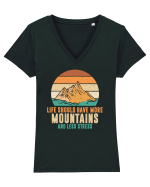 pentru montaniarzi - Life should have more mountains Tricou mânecă scurtă guler V Damă Evoker