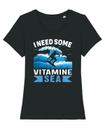 I Need Some Vitamine Sea Tricou mânecă scurtă guler larg fitted Damă Expresser