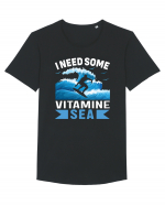 I Need Some Vitamine Sea Tricou mânecă scurtă guler larg Bărbat Skater