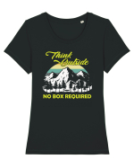pentru montaniarzi - Think outside Tricou mânecă scurtă guler larg fitted Damă Expresser