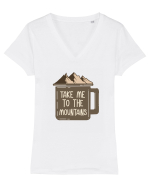 pentru montaniarzi - Take me to the mountains Tricou mânecă scurtă guler V Damă Evoker