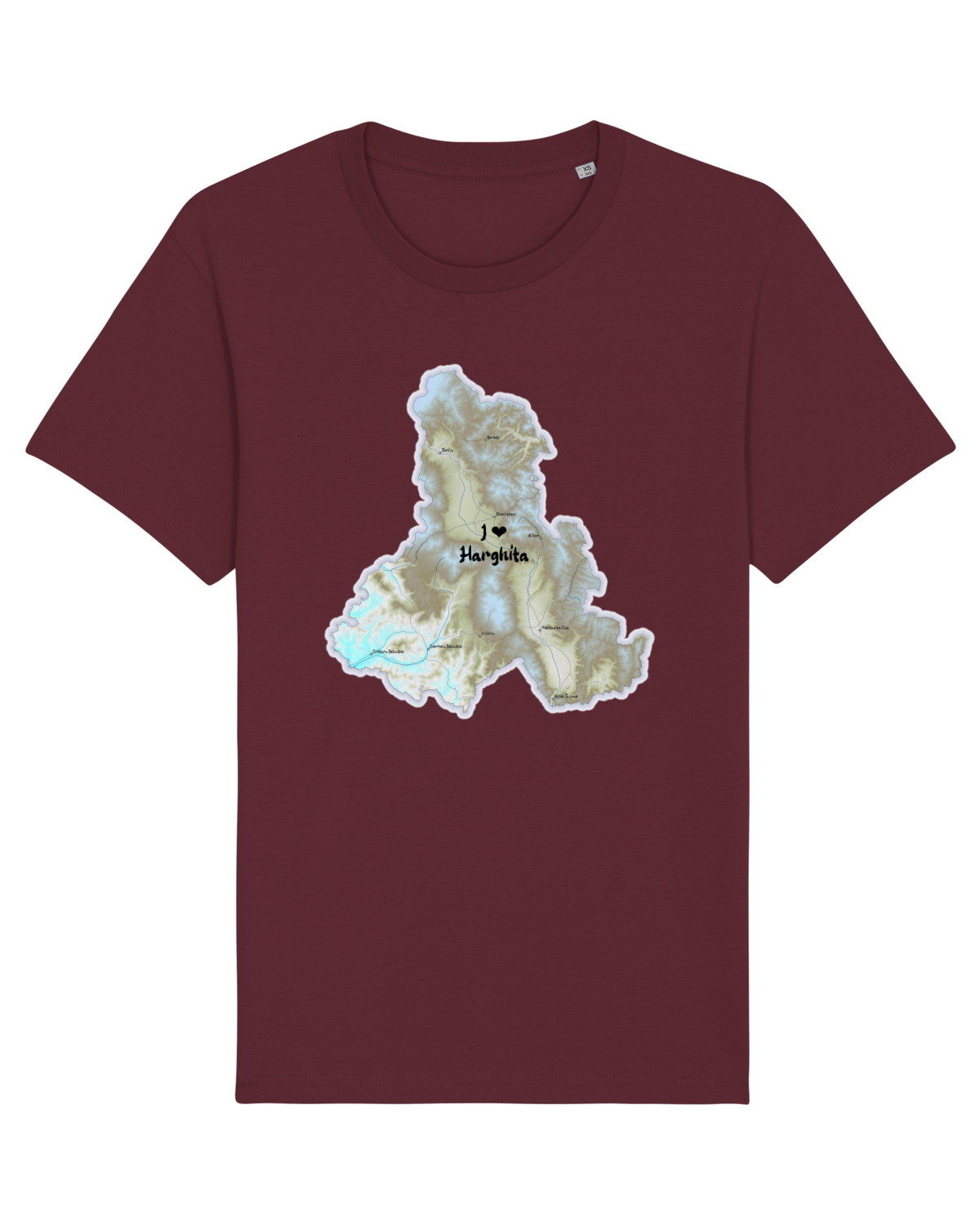 Tricou mânecă scurtă Unisex Rocker Burgundy