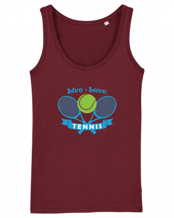 Live Love Tennis Burgundy