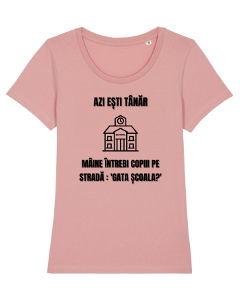 Azi esti tanar maine intrebi copiii de pe strada gata scoala Canyon Pink