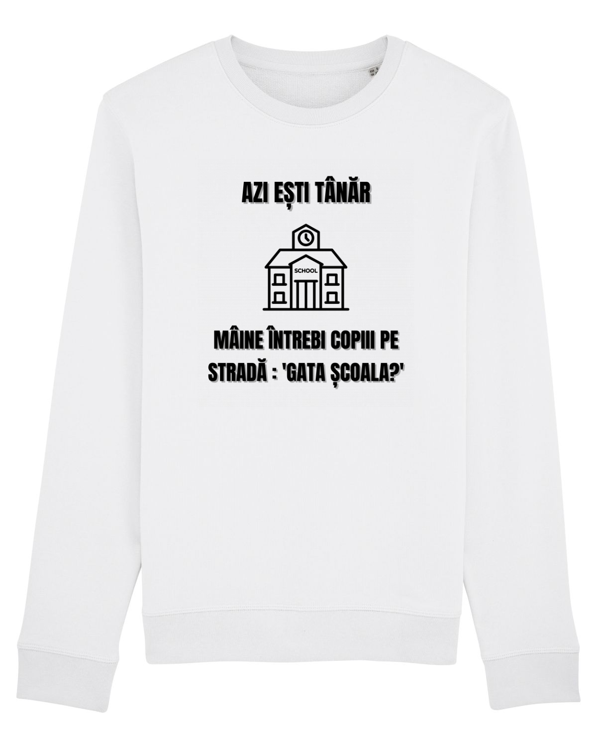 Bluză mânecă lungă Unisex Rise White