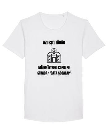 Azi esti tanar maine intrebi copiii de pe strada gata scoala White
