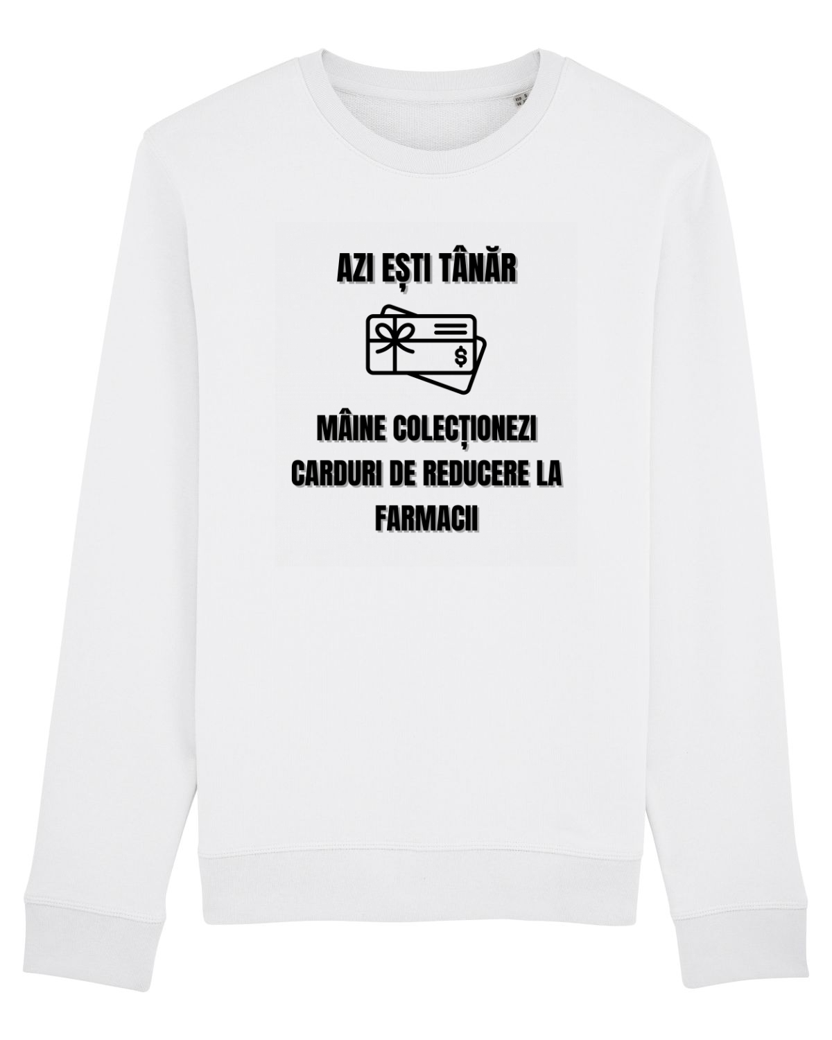Bluză mânecă lungă Unisex Rise White