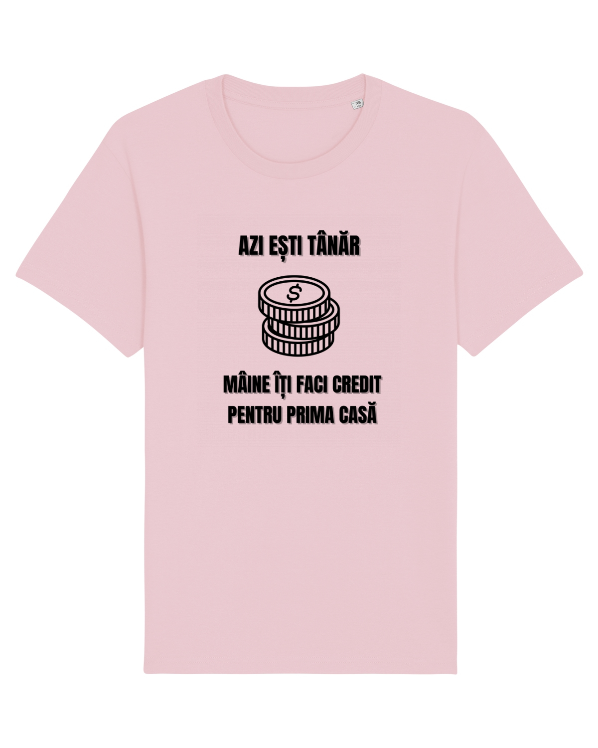 Tricou mânecă scurtă Unisex Rocker Cotton Pink