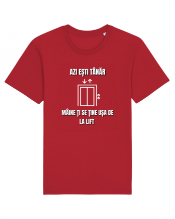 Azi esti tanar maine ti se tine usa de la lift Red