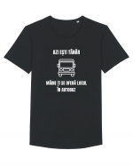 Azi esti tanar maine ti se ofera locul in autobuz Tricou mânecă scurtă guler larg Bărbat Skater