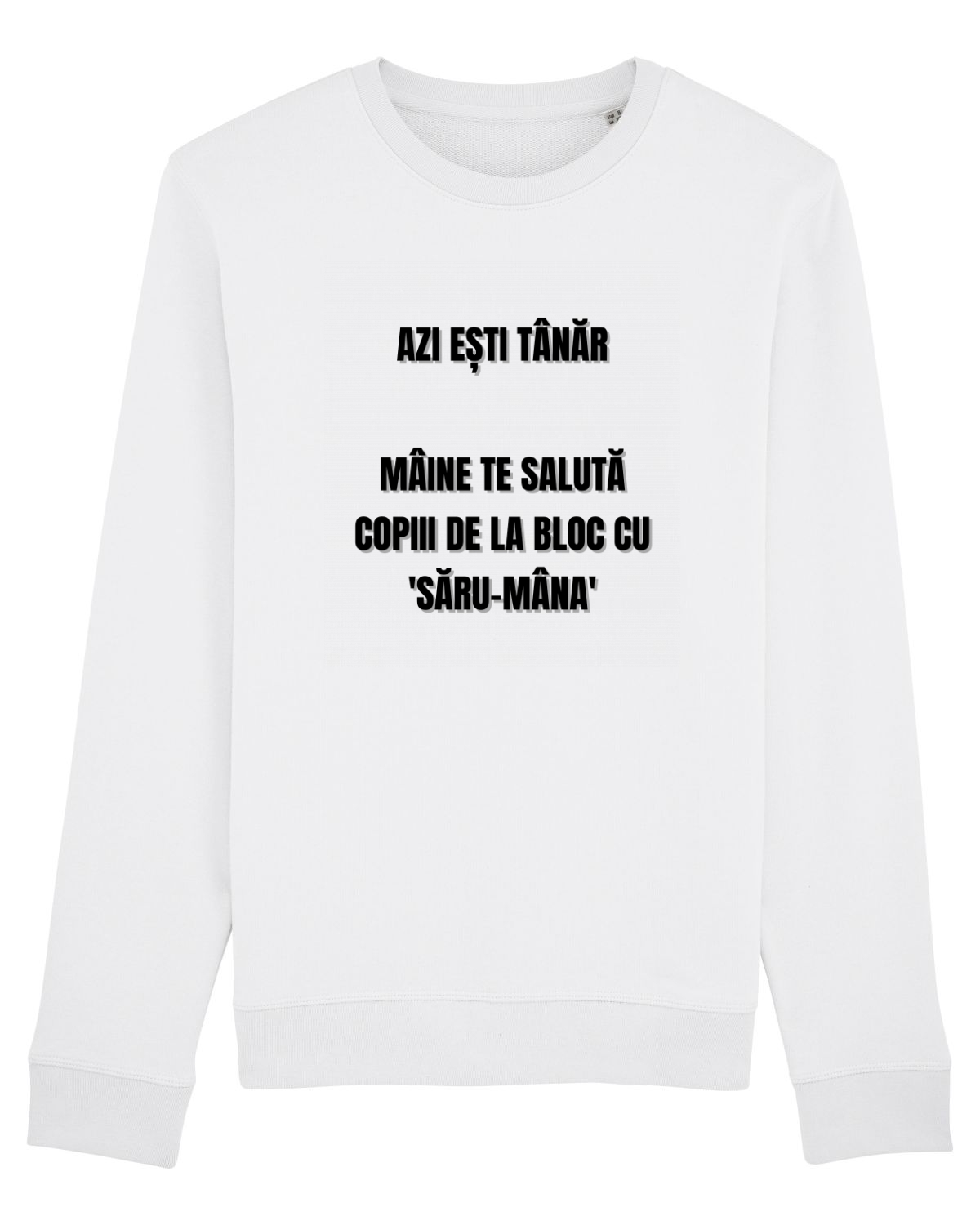 Bluză mânecă lungă Unisex Rise White