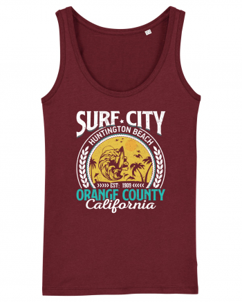 Surf City Huntington Beach Orange County California Burgundy