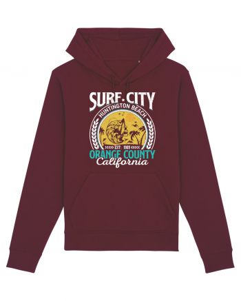 Surf City Huntington Beach Orange County California Burgundy