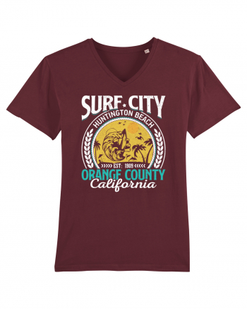 Surf City Huntington Beach Orange County California Burgundy
